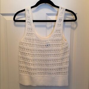 Old Navy Ivory Crochet Tank Top